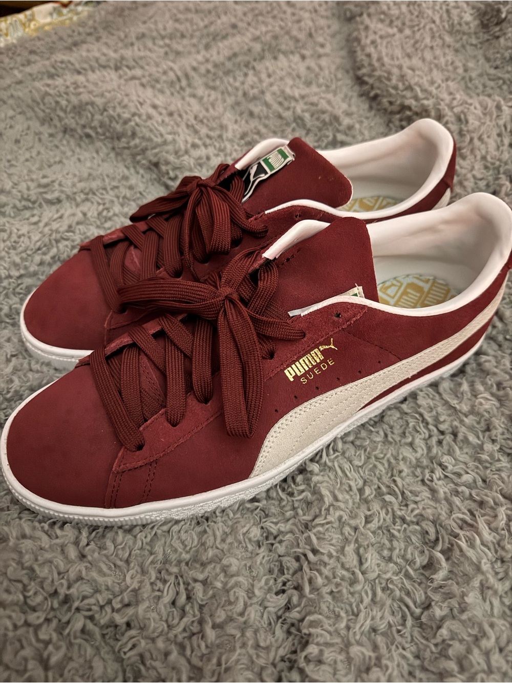 PUMA Men’s Red Suede Classic Sneaker - Picture 2 of 4